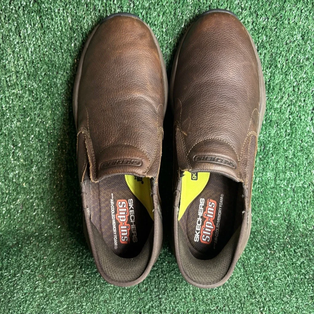 Skechers Slip-ins Hands Free Relaxed Fit Craster Lanigan Loafer Brown Mens Sz 11